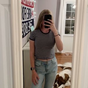 Pacsun stripped crop top